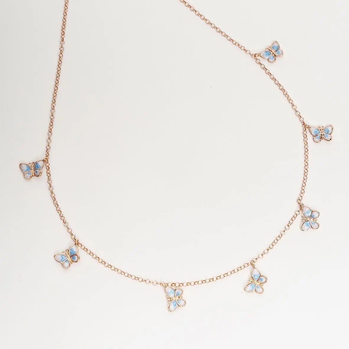 Collana 'Fly Babe' Argento 925 Farfalle Dorate - Gioiello Artigianale Italiano | Gioielli Perfetti - gioielliperfetti.it