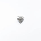 Orecchino singolo a cuore Mini Drama in argento 925, finitura traforata con cristalli, gioiello MINA MINA