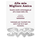 💝 Anello regalo migliore amica argento 925 - Alti e Bassi ✨ Regalo Speciale - gioielliperfetti.it