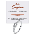 💝 Anello regalo per Cugina Nodo Argento 925 ✨ Regalo Speciale Donna - gioielliperfetti.it