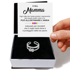💝 anello regalo mamma in argento 925 ✨ Regalo Supporto Donna - gioielliperfetti.it