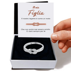 💝 Anello Nodo Argento 925 A Mia Figlia ✨ Regalo Speciale Donna - gioielliperfetti.it