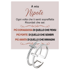 💝 Anello Donna Argento 925 Per Mia Nipote - Croce ✨ Regalo Speciale - gioielliperfetti.it