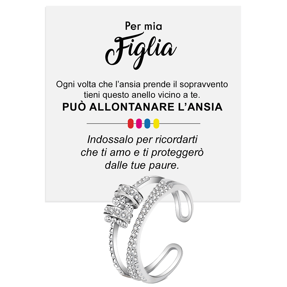 💝 Anello Argento 925 Per Mia Figlia ✨ Regalo Supporto Donna - gioielliperfetti.it
