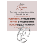 💝 Anello Donna Argento 925 Per Mia Figlia - Croce ✨ Regalo Speciale - gioielliperfetti.it