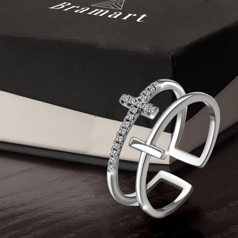 💝 Anello Donna Argento 925 Per Mia Nipote - Croce ✨ Regalo Speciale - gioielliperfetti.it
