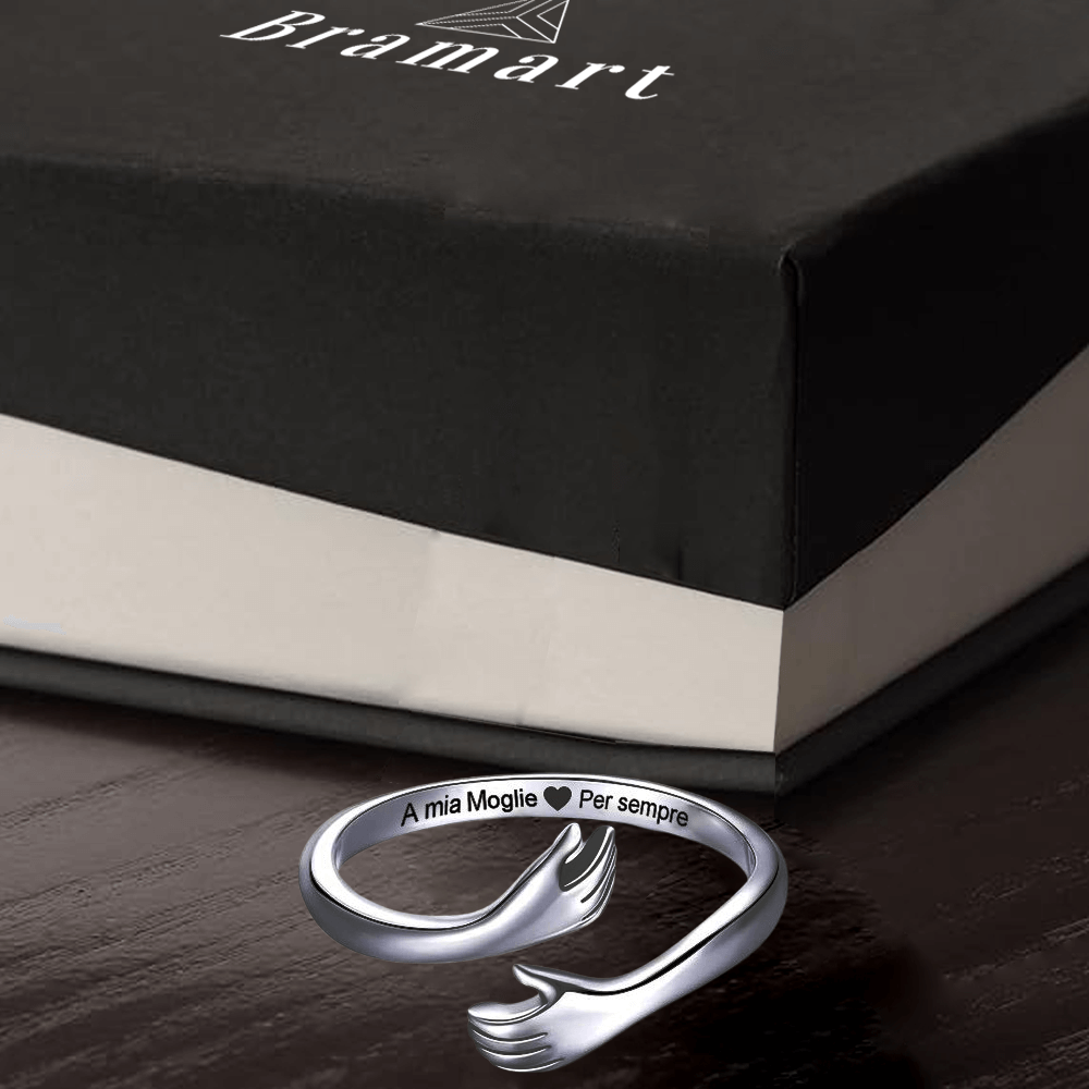💝 Anello Argento 925 A Mia Moglie ✨ Regalo Romantico Donna - gioielliperfetti.it