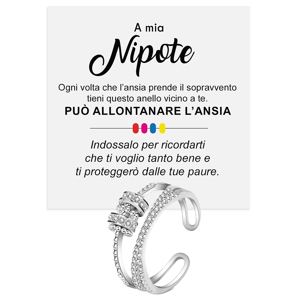 💝 Anello Argento 925 Per Mia Nipote ✨ Regalo Supporto Donna - gioielliperfetti.it