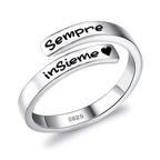 💝 anello regalo patner argento 925 - Sempre Insieme ✨ Regalo Romantico Donna - gioielliperfetti.it