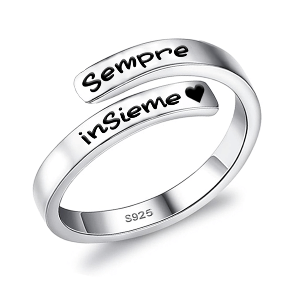 💝 anello regalo patner argento 925 - Sempre Insieme ✨ Regalo Romantico Donna - gioielliperfetti.it