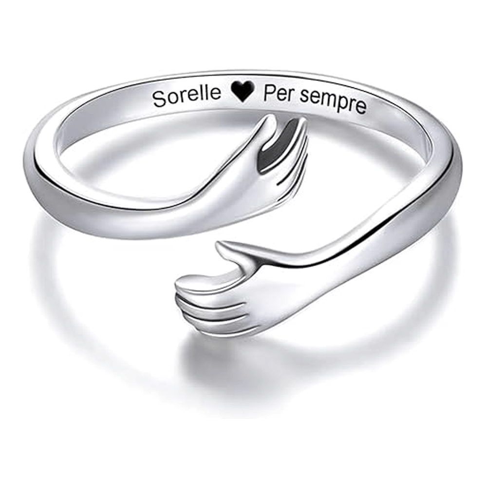 💝Anello regalo sorella argento 925 Sorelle Per Sempre ✨ Regalo Speciale Donna - gioielliperfetti.it